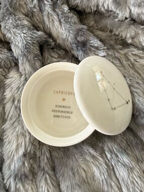 Fringe Studio Capricorn Trinket Dish - Cream Ceramic